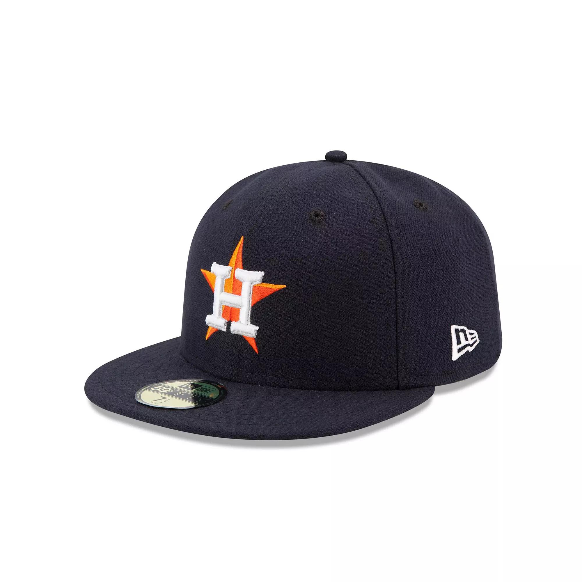 Men's New Era Navy Houston Astros Home Authentic Collection On Field 59FIFTY Performance Fitted Hat,  Product Image