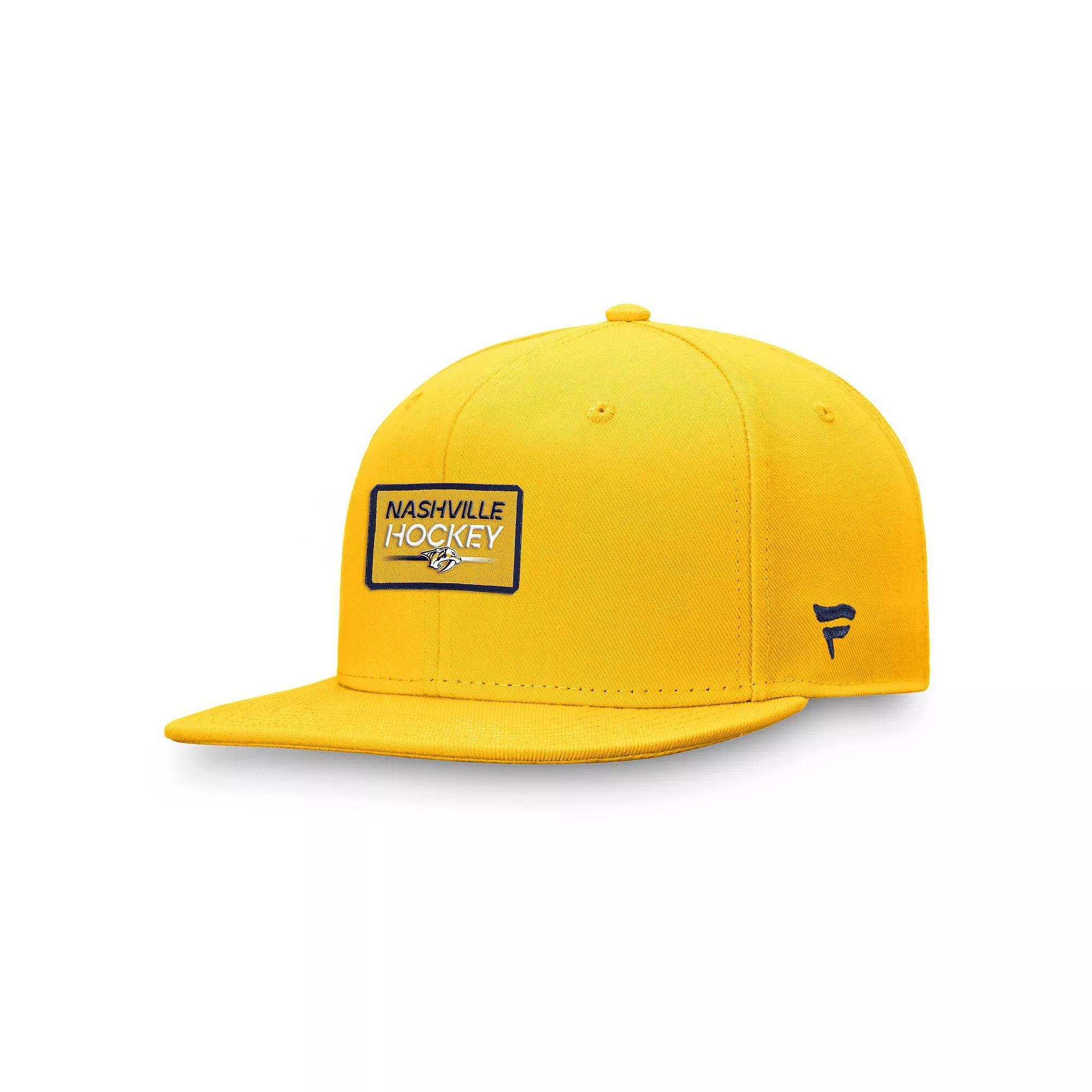 Mens Fanatics Branded Gold Nashville Predators Authentic Pro Prime Snapback Hat Product Image