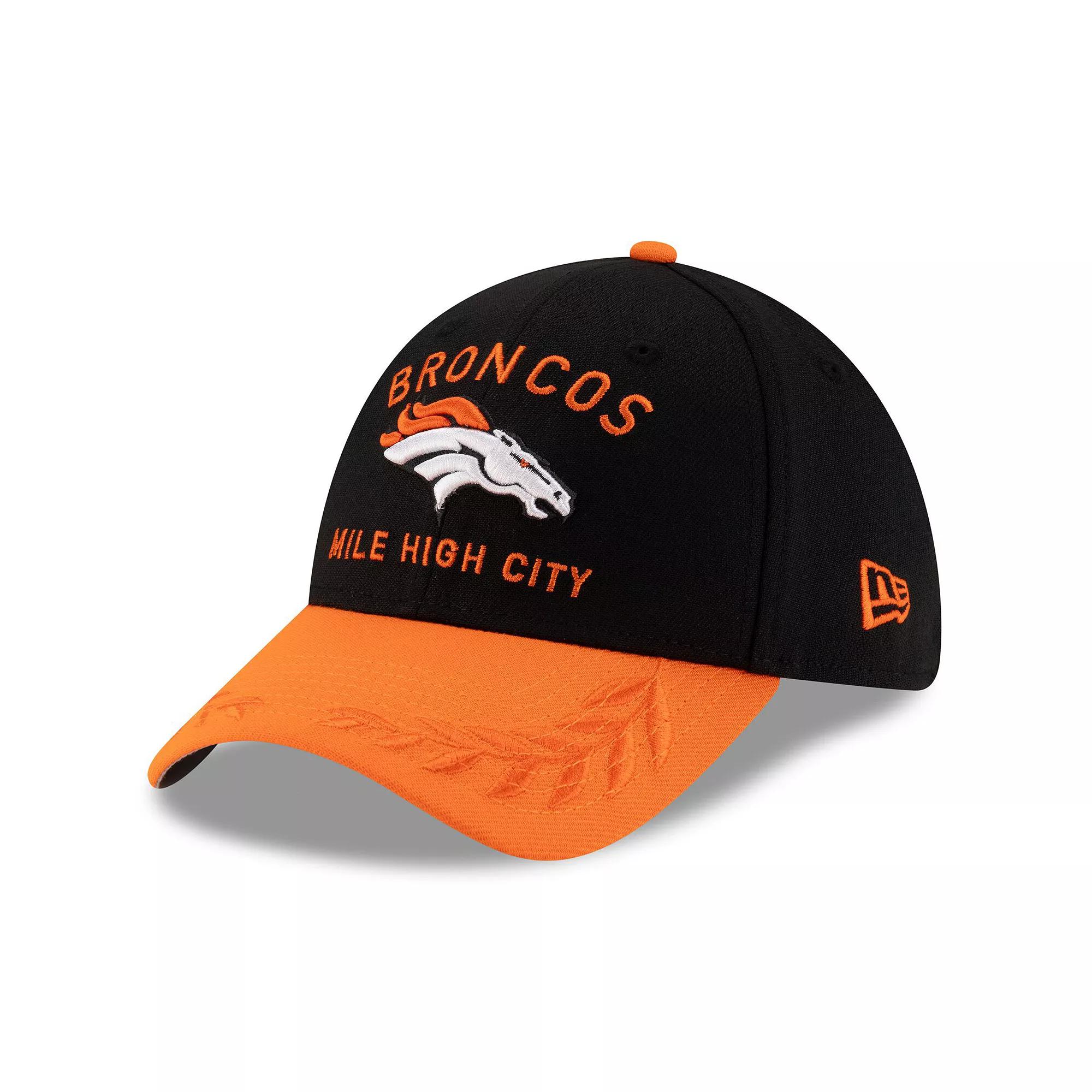 Men's New Era  Black/Orange Denver Broncos 2025 NFL Draft 39THIRTY Flex Hat, Size: Medium/Large Product Image