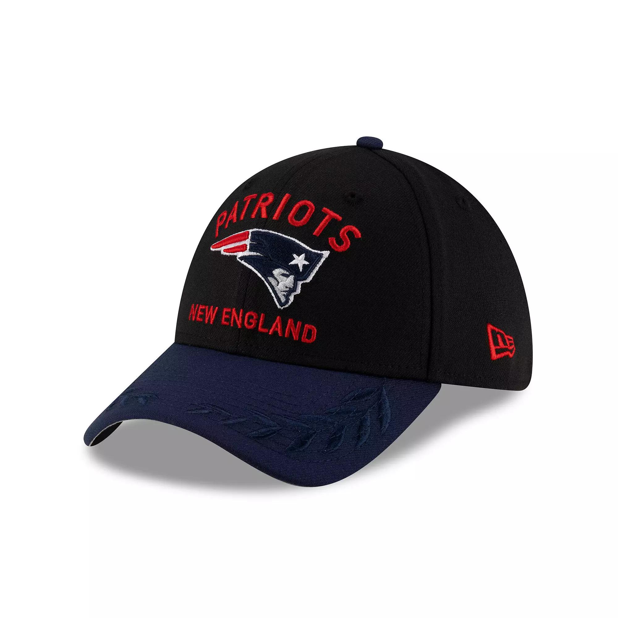 Men's New Era Black/Navy New England Patriots 2025 NFL Draft 39THIRTY Flex Hat,  Product Image