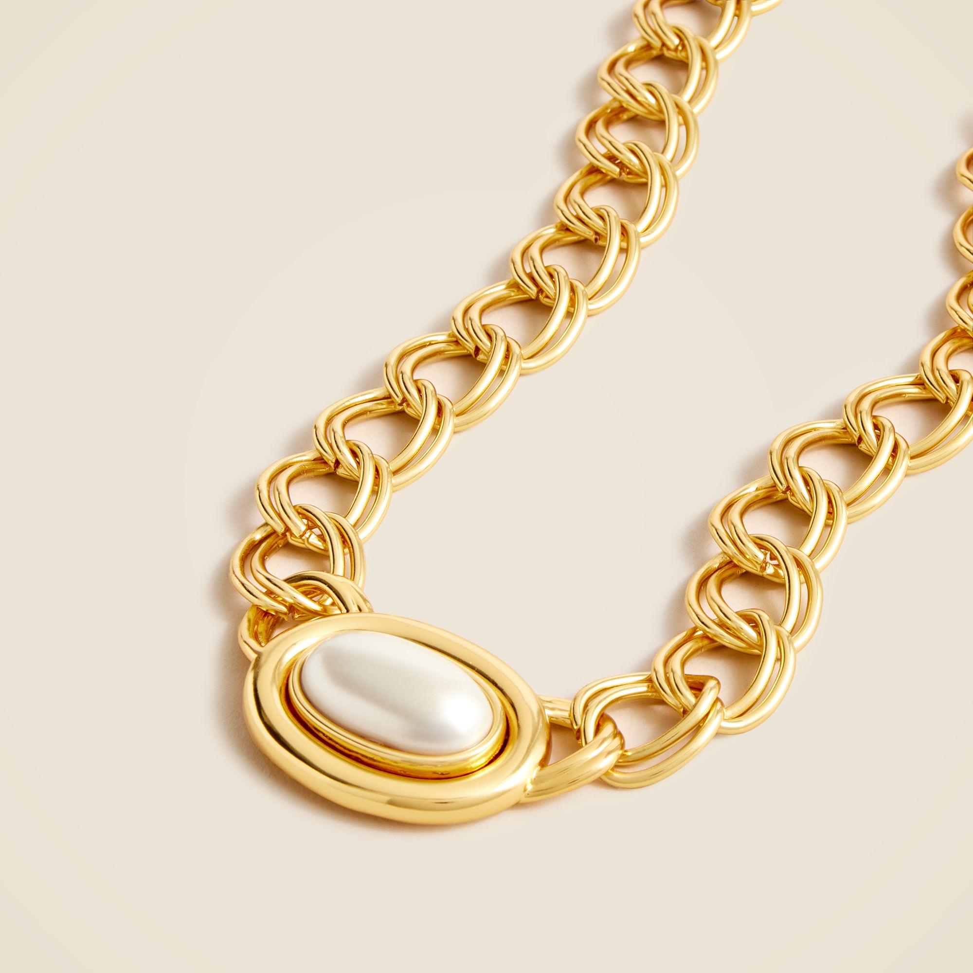 Layered chain pearl necklace Product Image