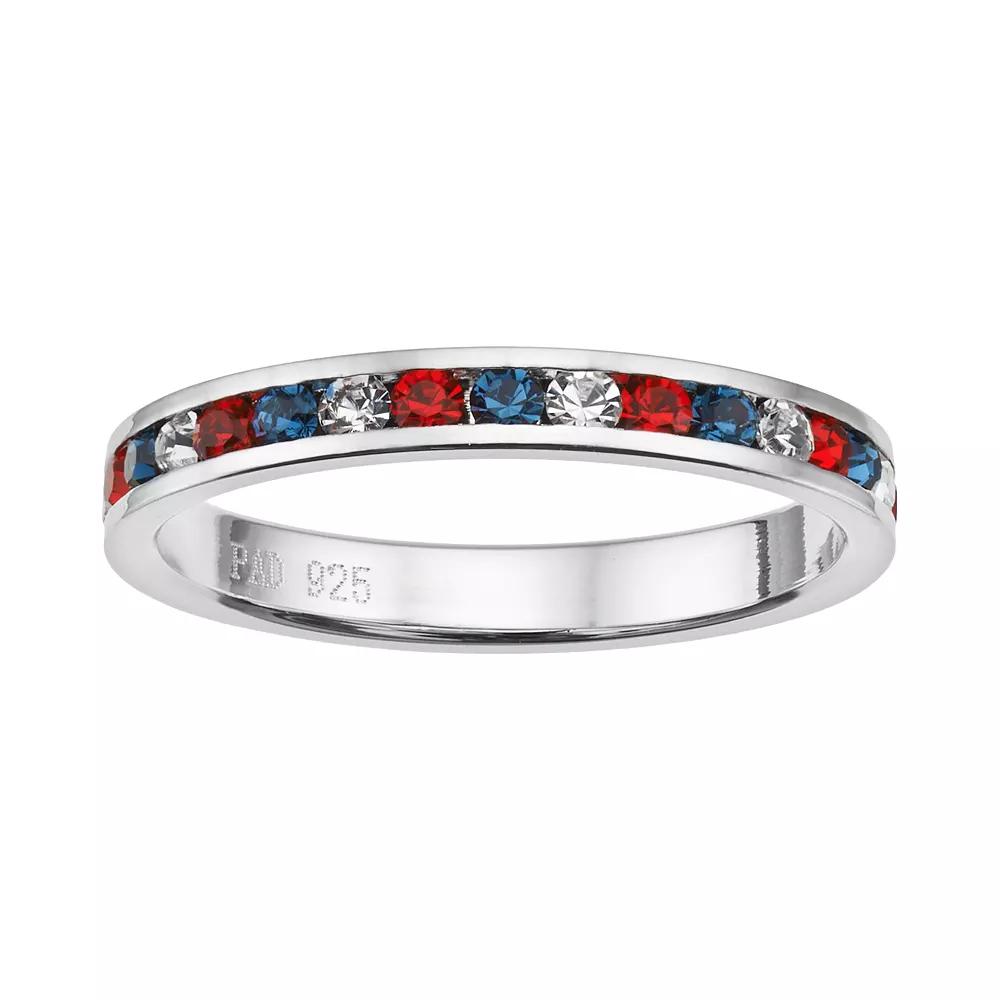 Traditions Jewelry Company Sterling Silver Crystal Eternity Ring, Women's,  Product Image
