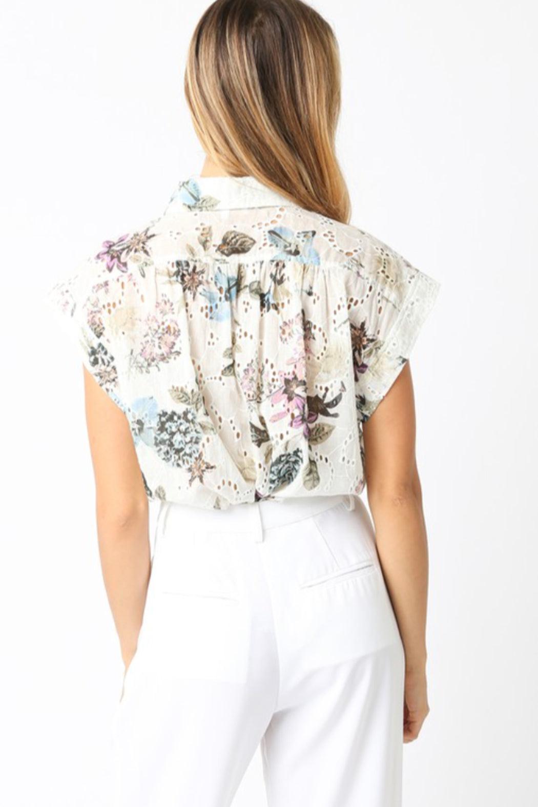 Floral Button Front Top Product Image
