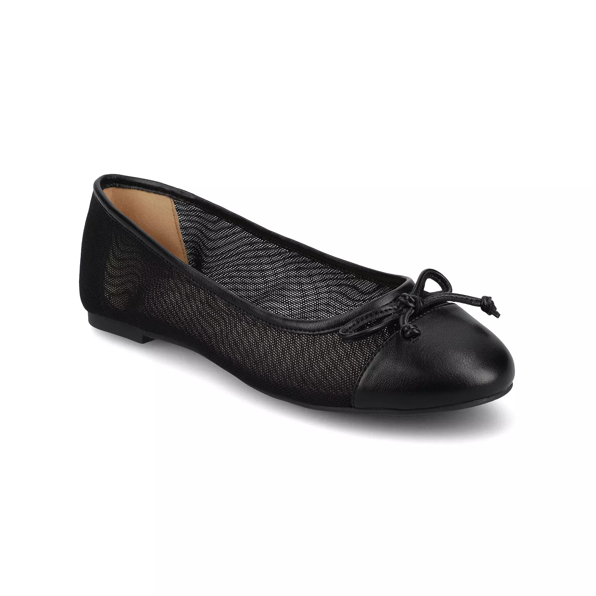Journee Kaiah Medium and Wide Width Women's Ballet Cap Toe Slip-On Dress Flats,  Product Image