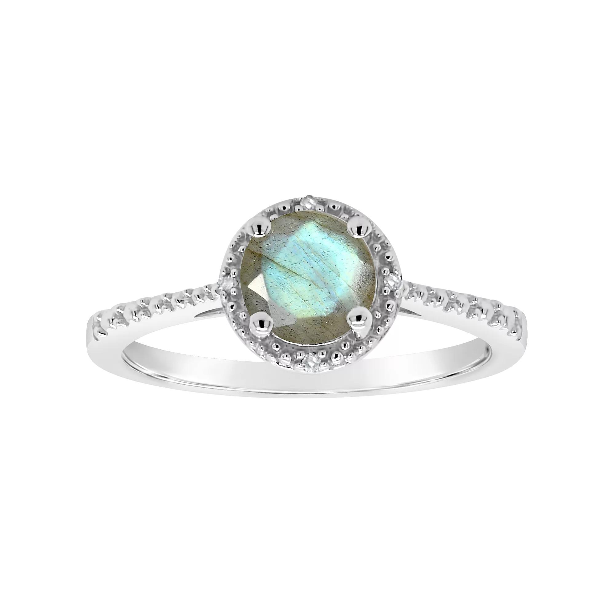 Celebration Gems Sterling Silver Freshwater Cultured Pearl and Diamond Accent Frame Ring, Women's,  Product Image