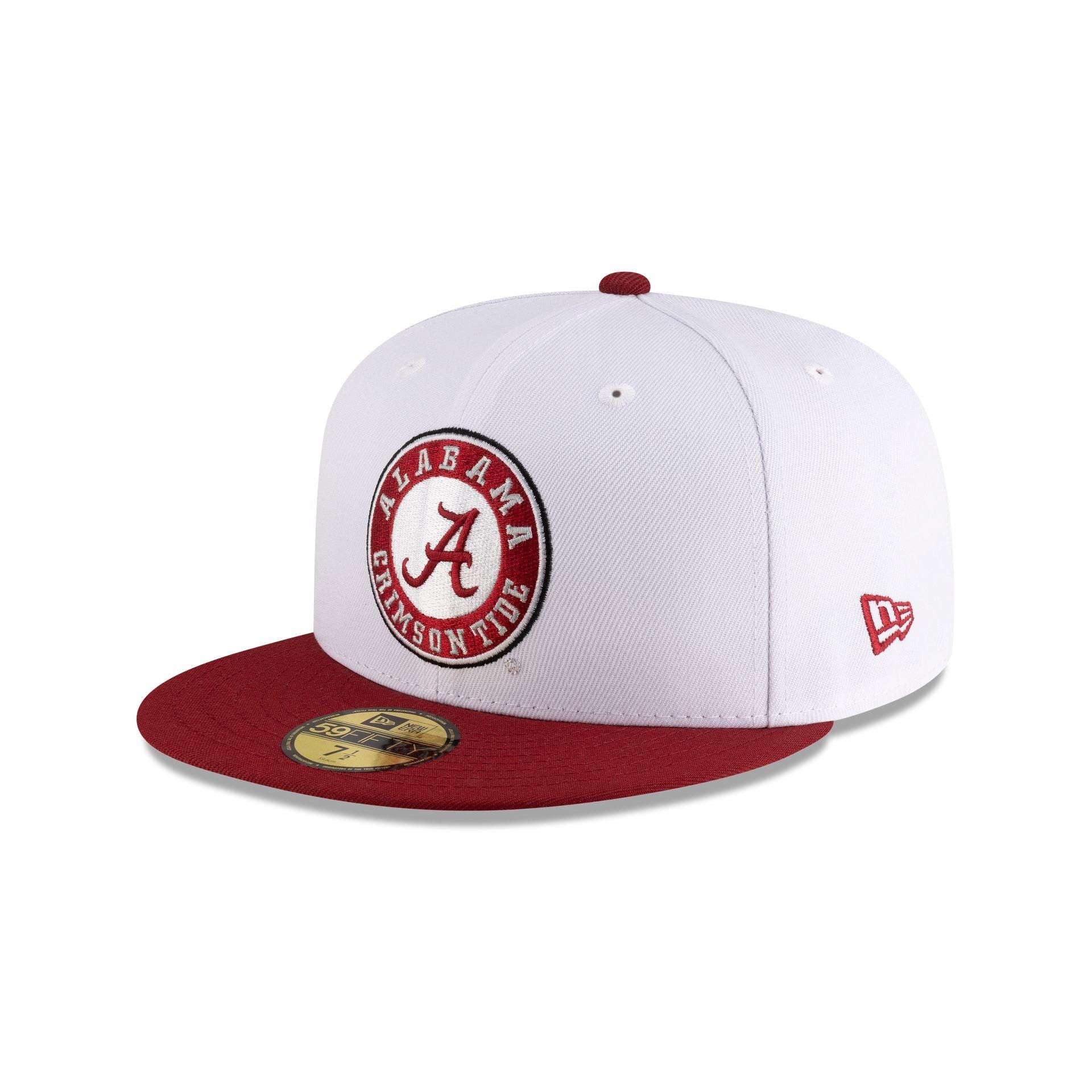 Alabama Crimson Tide White 59FIFTY Fitted Male Product Image