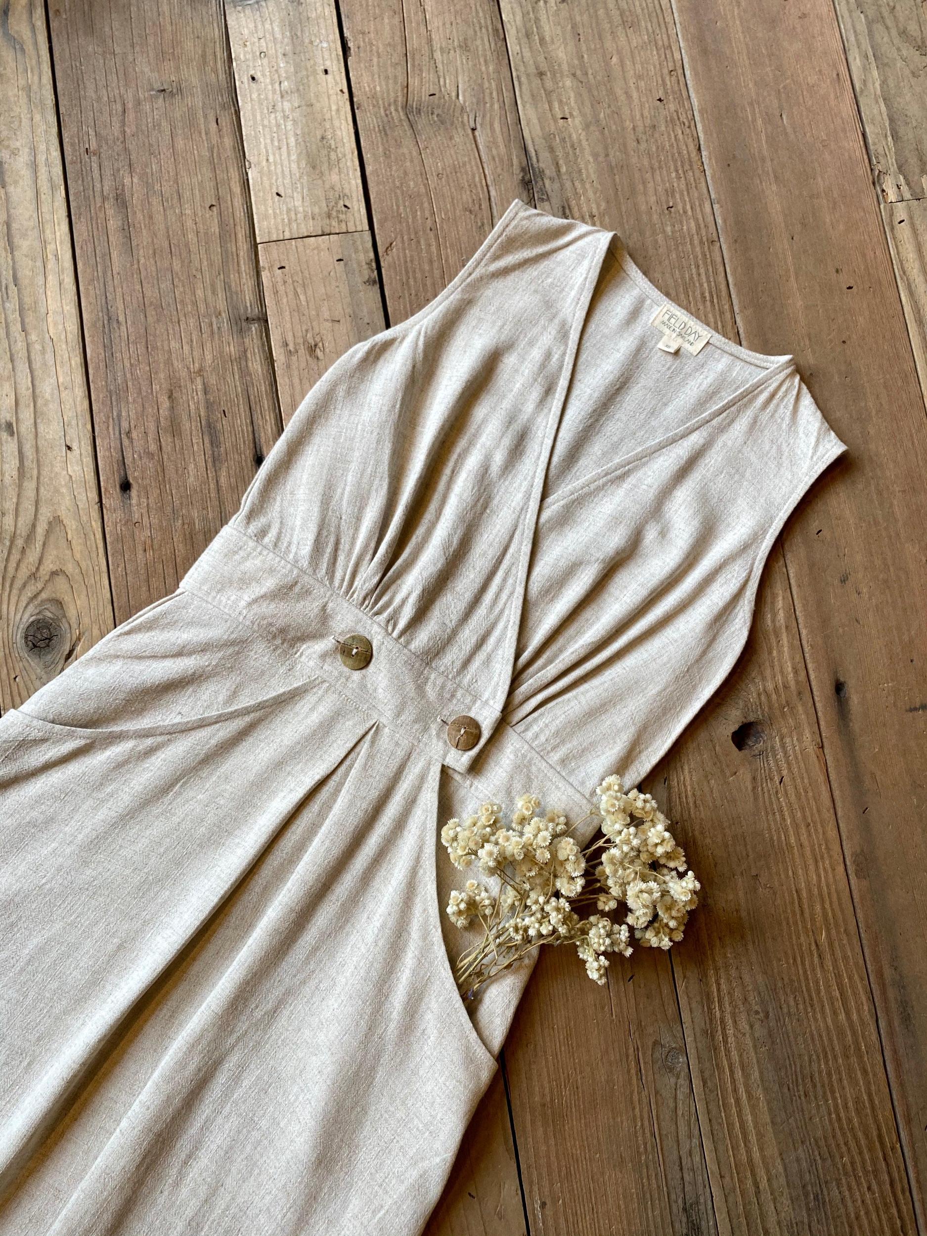 Winona Dress in Oat Linen Product Image