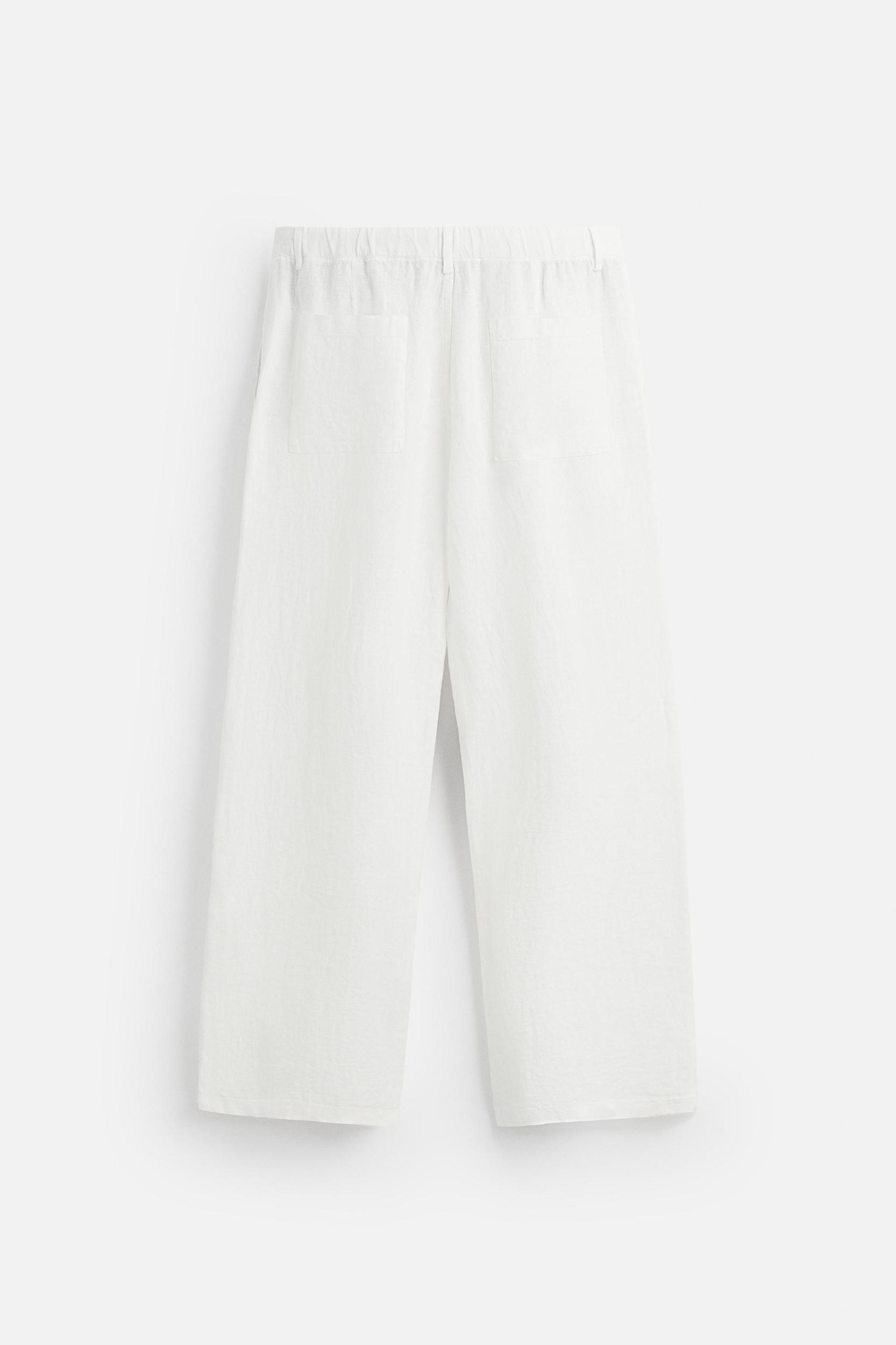 RELAXED FIT 100% LINEN PANTS Product Image