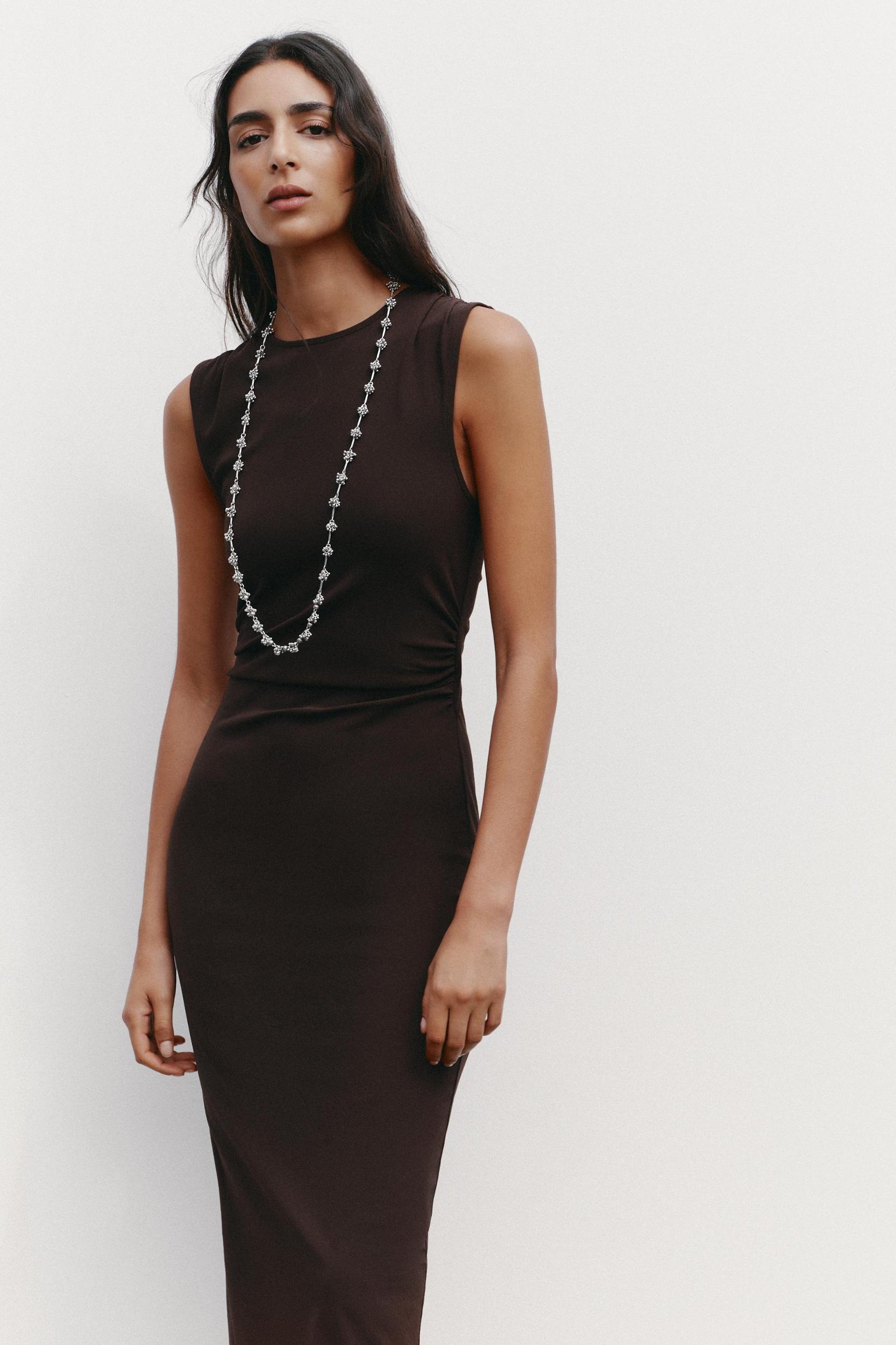 MIDI DRESS WITH BACK HARDWARE Product Image