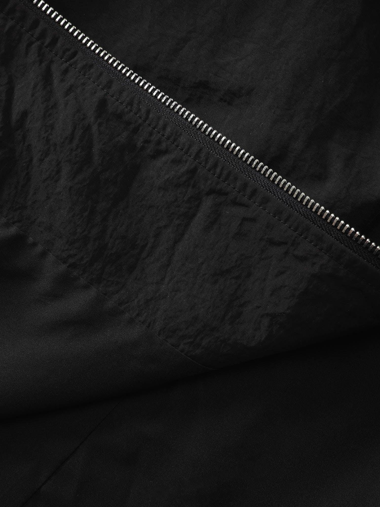 Drawstring Pockets Zipper Long Coat Female Product Image