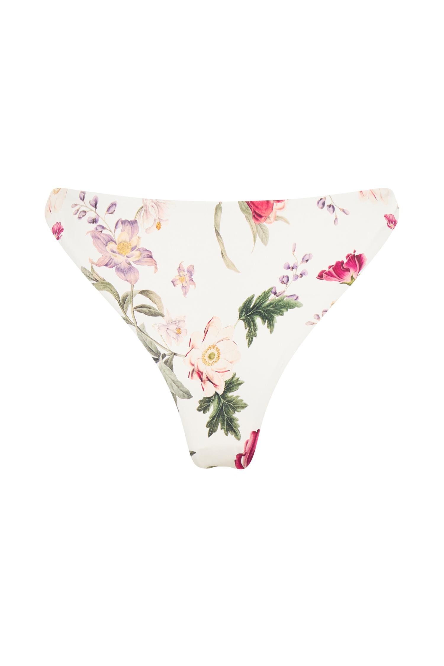 Rosie Recycled Cheeky Cut Bikini Bottoms - Bella Rosa Print Product Image