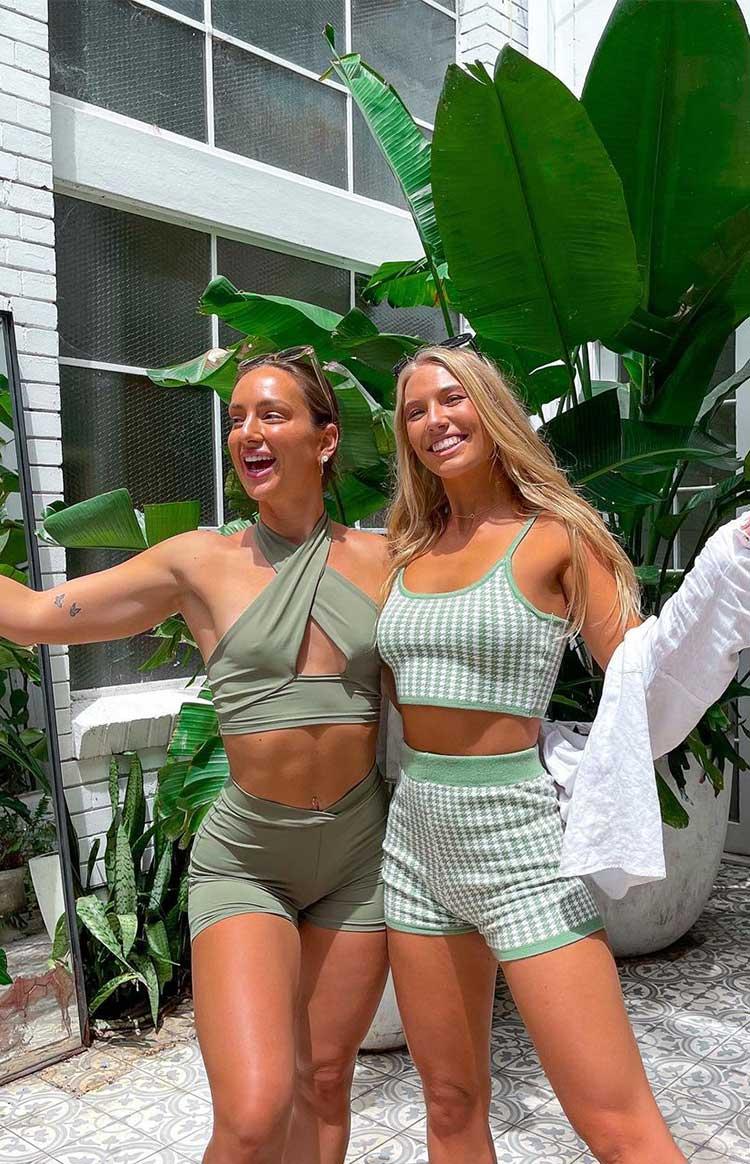 Lost City Crop Top Khaki Product Image