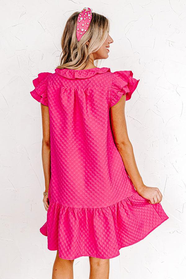 Cutest In The Room Shift Dress In Hot Pink Product Image