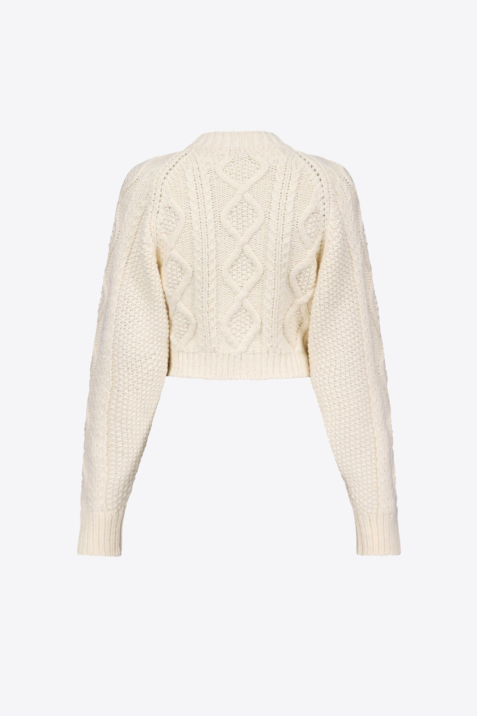 Crystal Brooch Cropped Cardigan Product Image