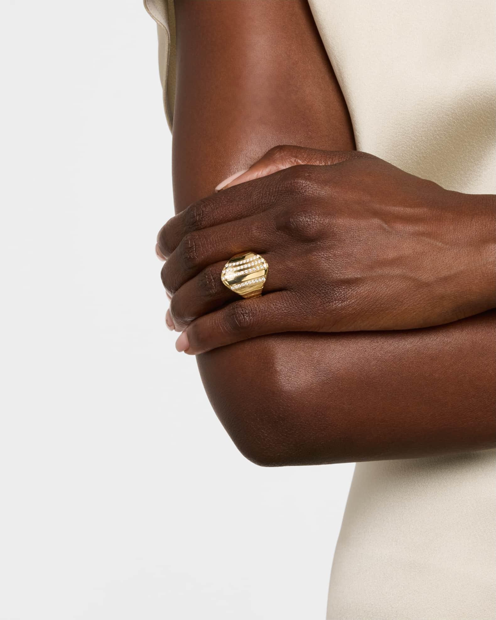 18K Yellow Gold Graduated Ring with Diamonds Product Image