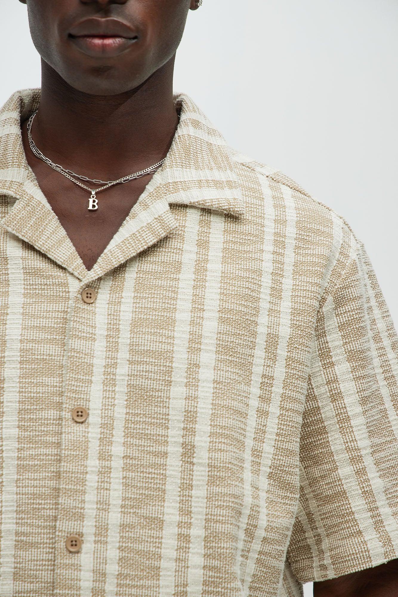 Kam Textured Shirt - Tan/Multi Product Image