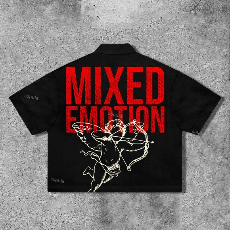 Angels Zipper Short Sleeve Shirts Product Image