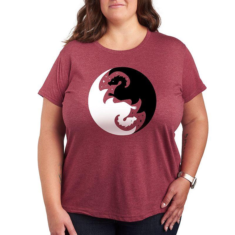 Plus Yin Yang Dragons Graphic Tee, Women's,  Product Image