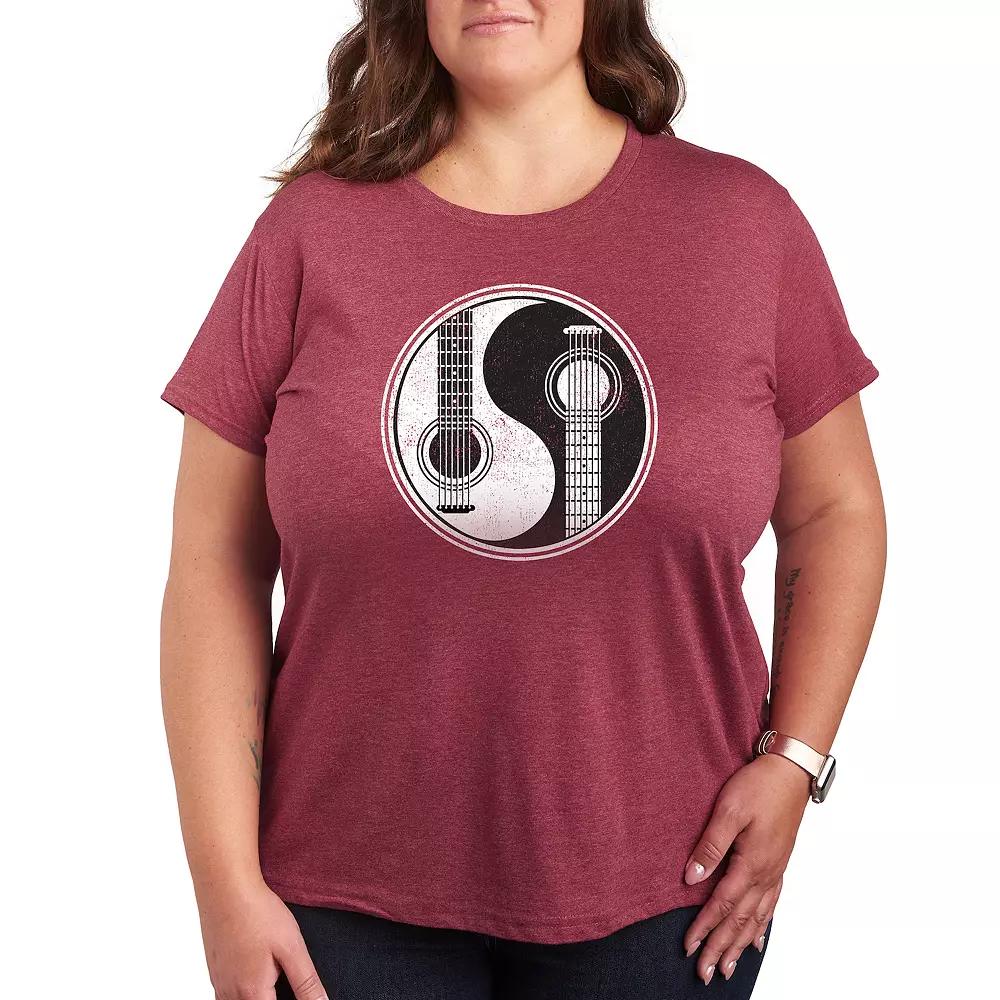 Plus Yin Yang Guitar Graphic Tee, Women's,  Product Image