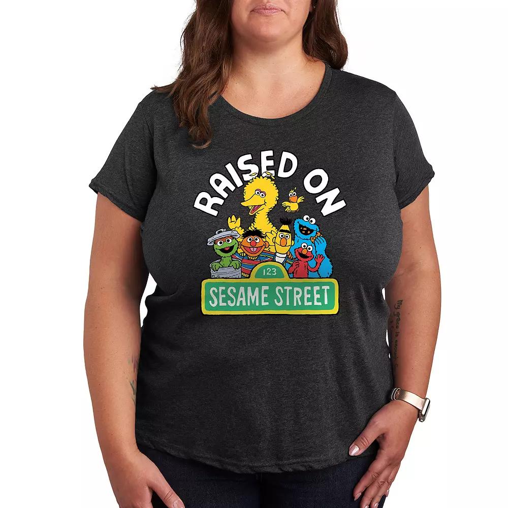 Plus Sesame Street Raised Graphic Tee, Women's,  Product Image