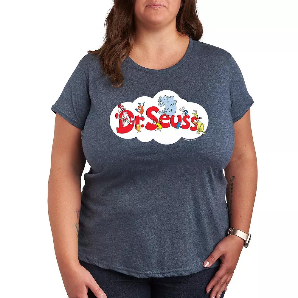 Plus Dr. Seuss Cloud Logo Graphic Tee, Women's,  Product Image