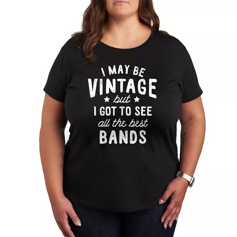 Women's I May Be Vintage Best Bands Graphic Tee,  Product Image