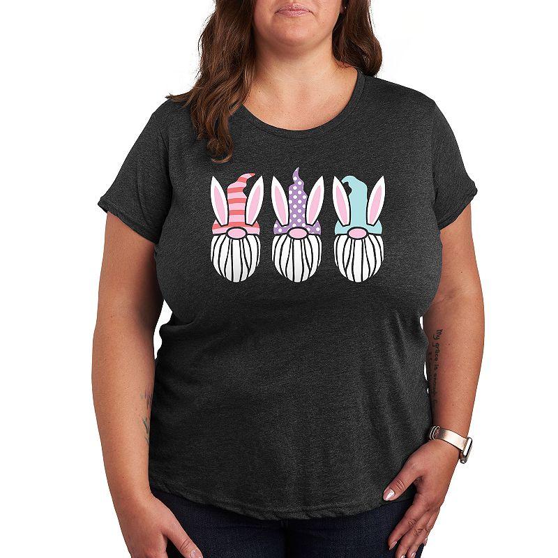 Plus Size Easter Gnome Faces Graphic Tee, Womens Product Image