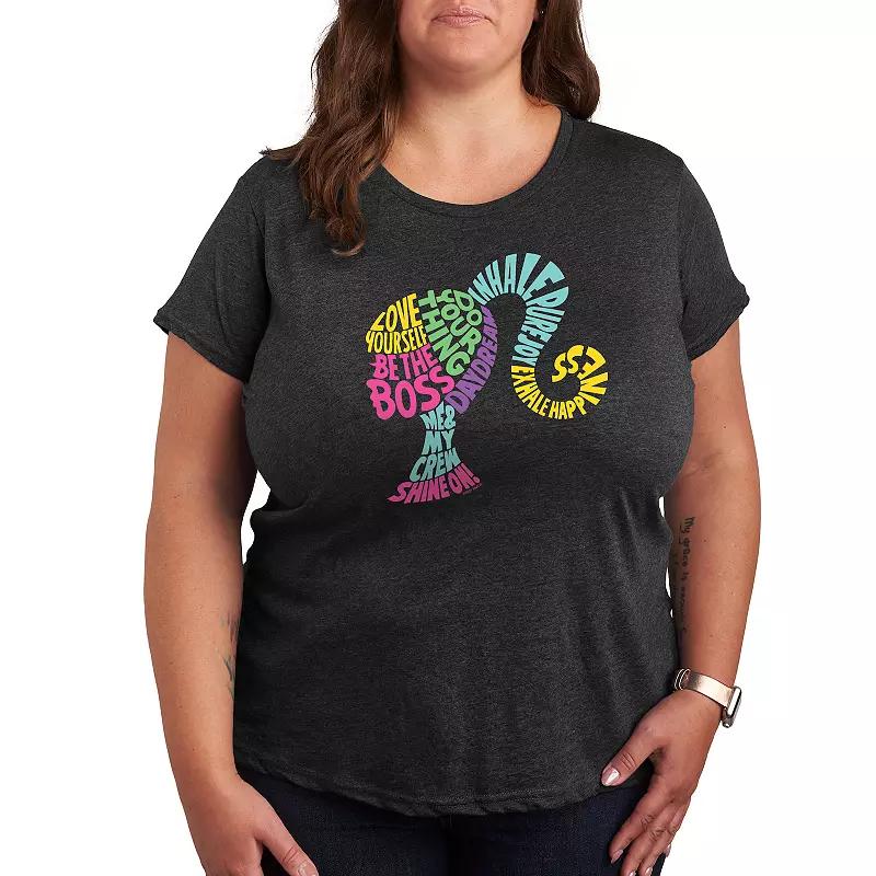 Plus Barbie® Empowering Phrases Graphic Tee, Women's,  Product Image