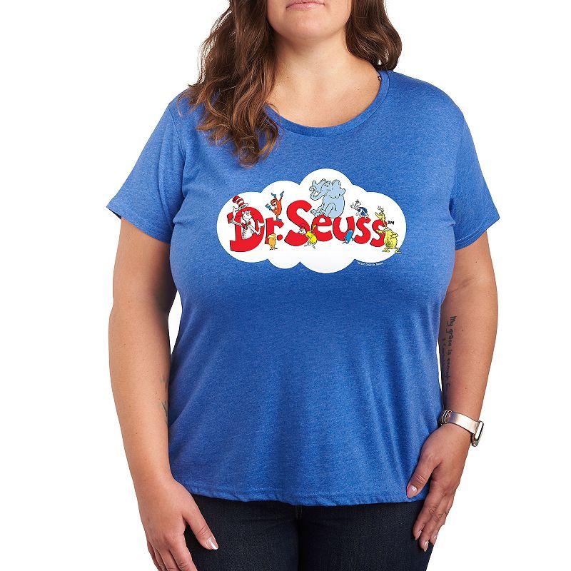 Plus Dr. Seuss Cloud Logo Graphic Tee, Women's,  Product Image