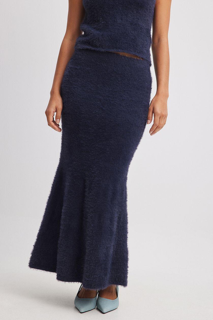 Knitted Low Waist Maxi Skirt Product Image