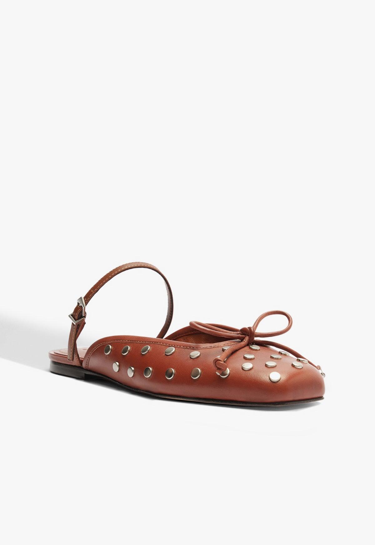 Arissa Mule Studs Leather Flat Product Image