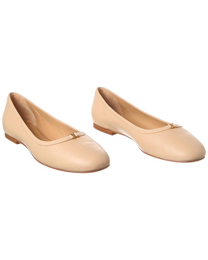 CHLOÉ Woman Ballet Flats Sand Size 9 Leather In Beige Product Image