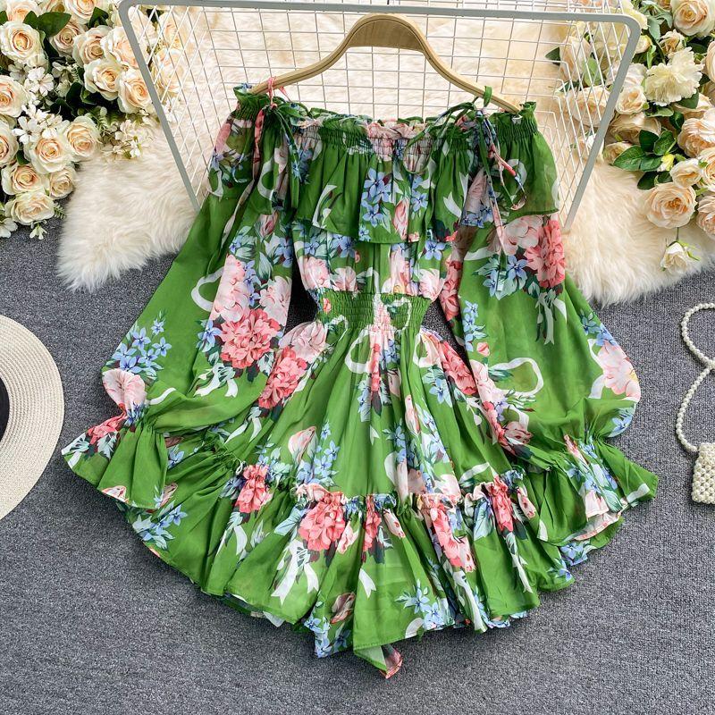 Off Shoulder Floral Print Playsuit Product Image