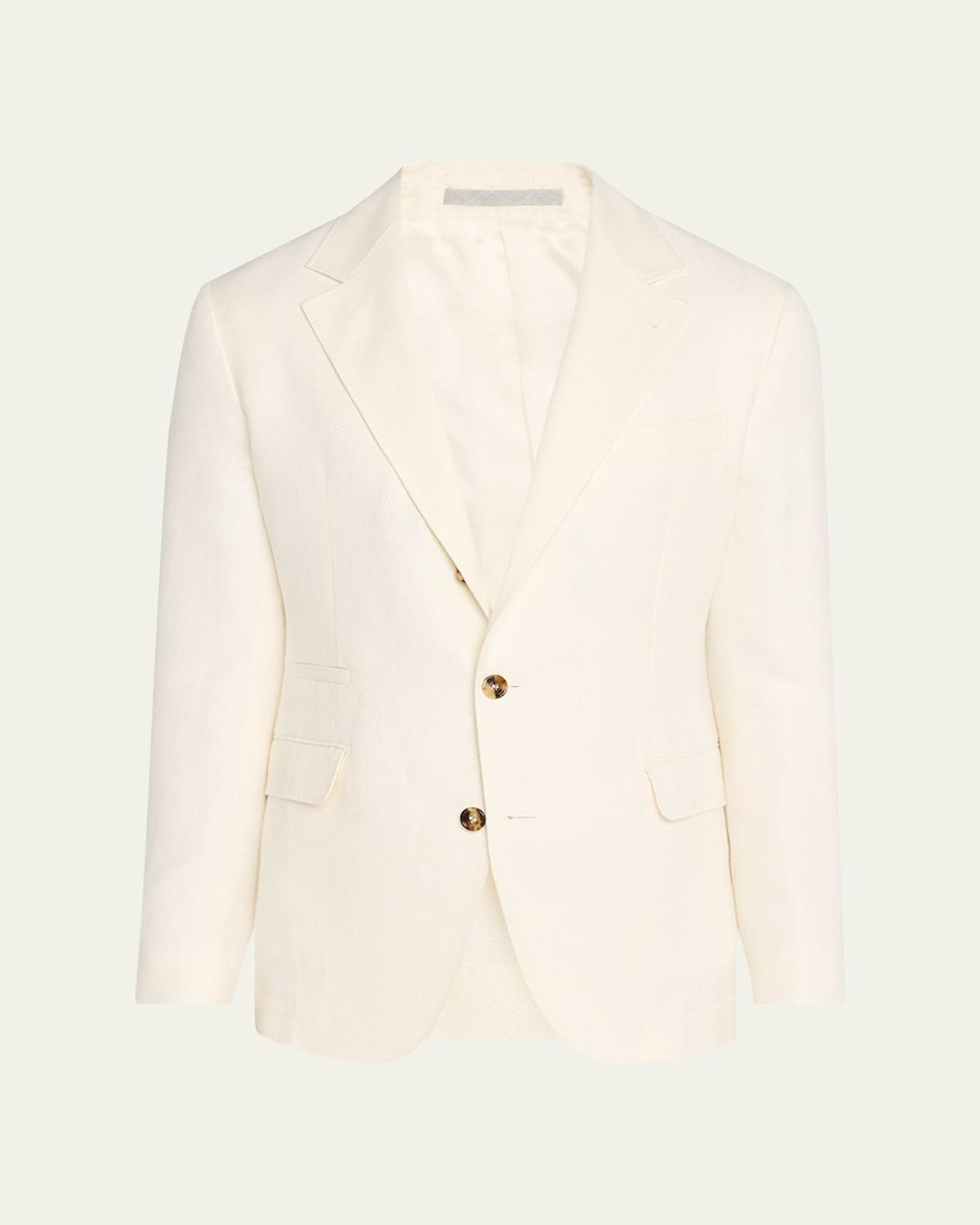 Mens Diagonal Twill Single-Breasted Sport Coat Product Image