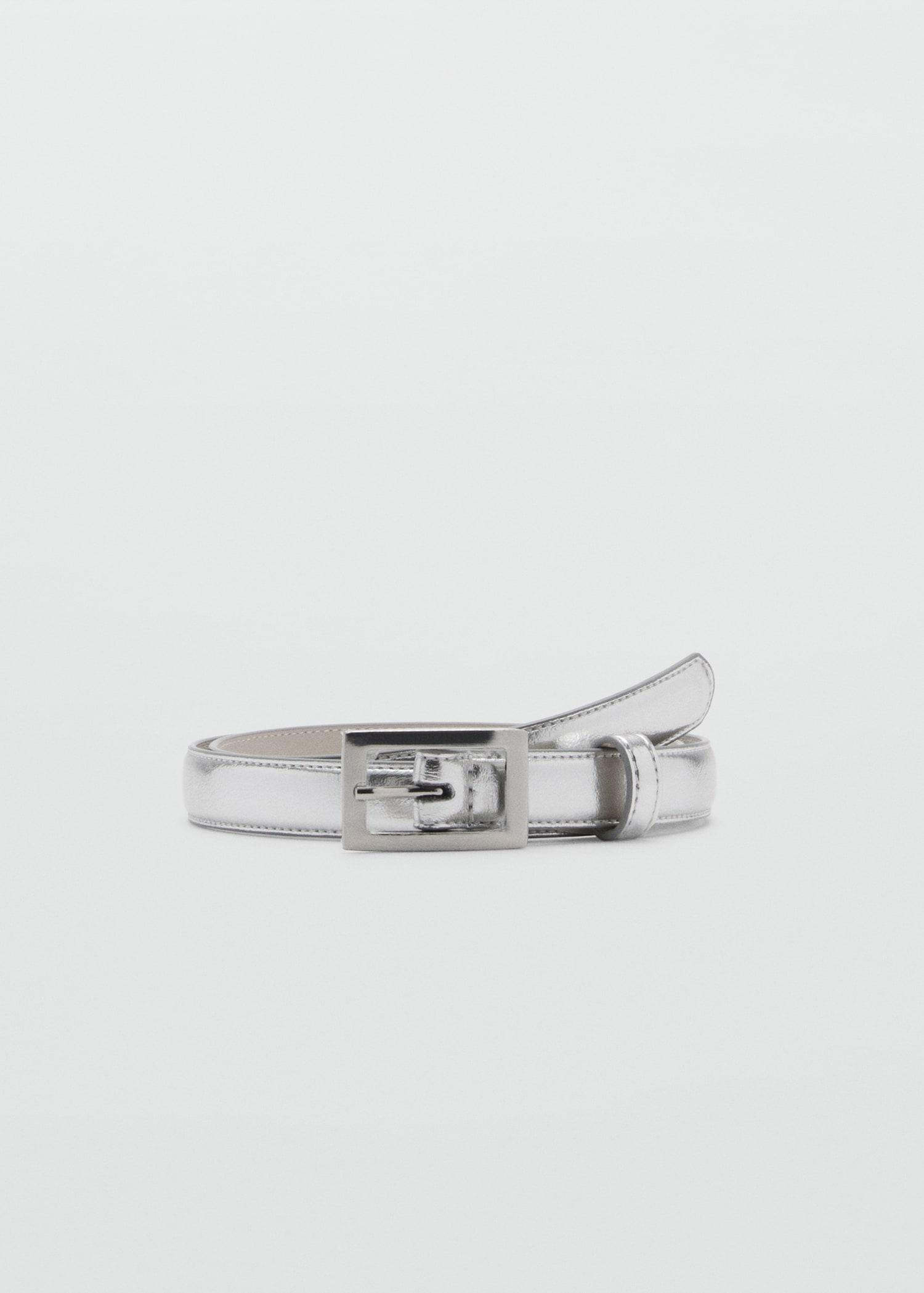 Square buckle belt - Women | MANGO USA Product Image