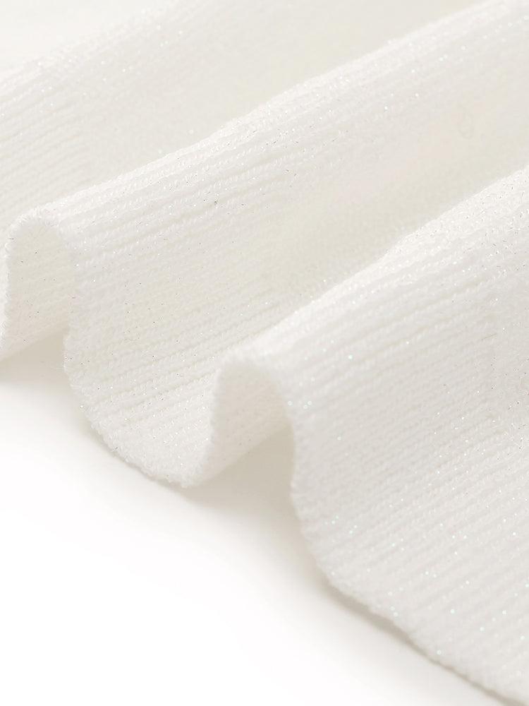 Contrast Trim Knitted Cardigan And Camisole Two-Piece Set Product Image