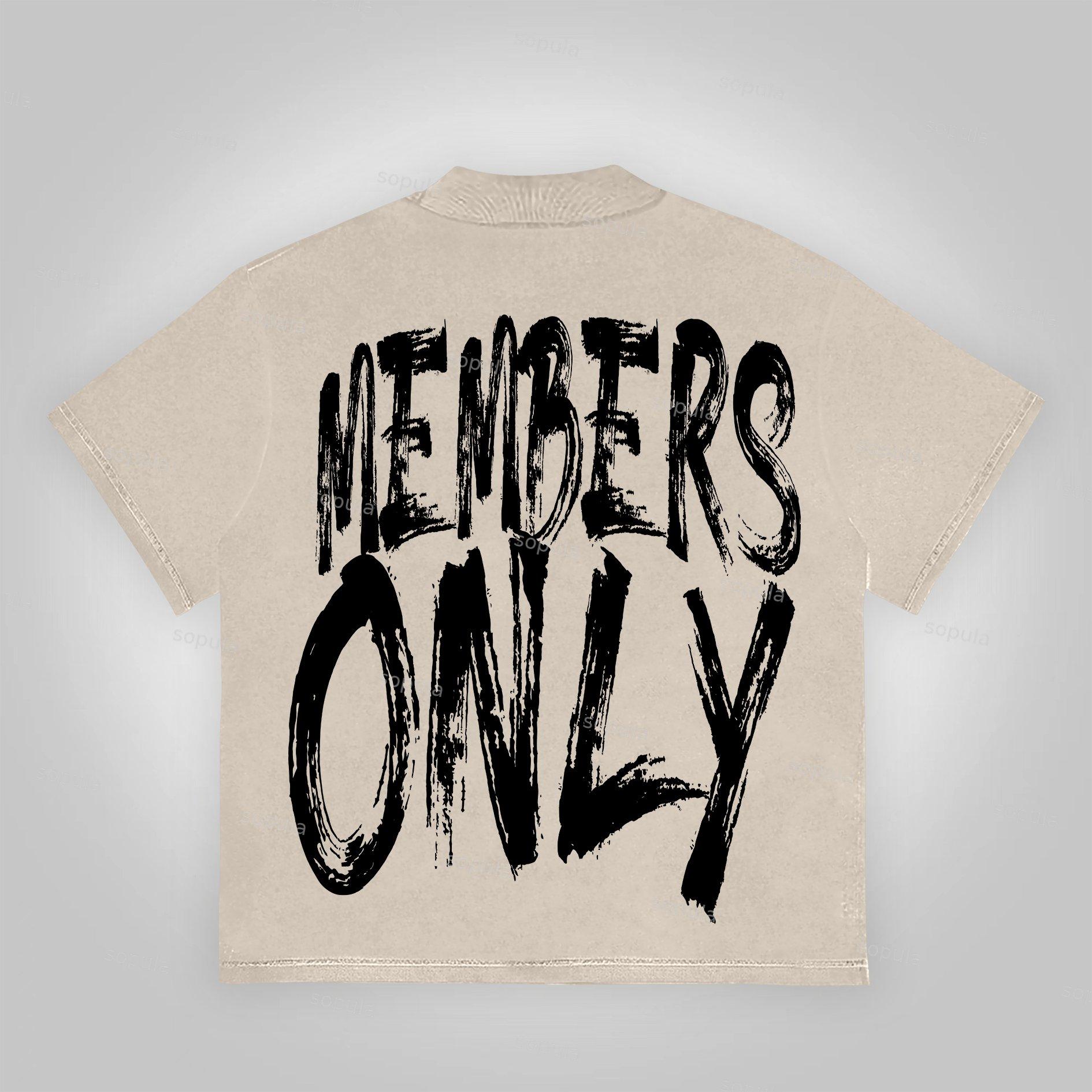 Vintage Members Only Graphic Cotton Short Sleeve T-Shirt Product Image