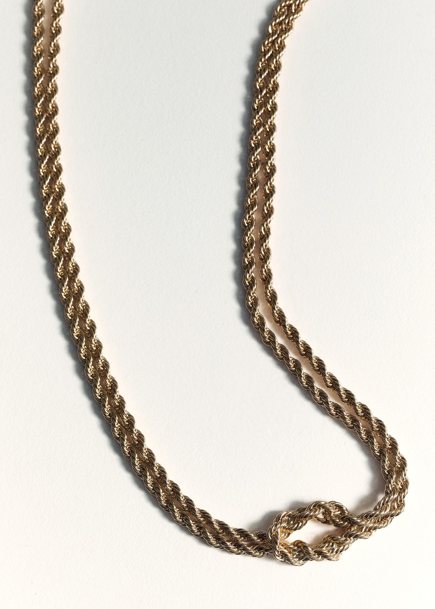 Braided chain necklace - Women | MANGO USA Product Image