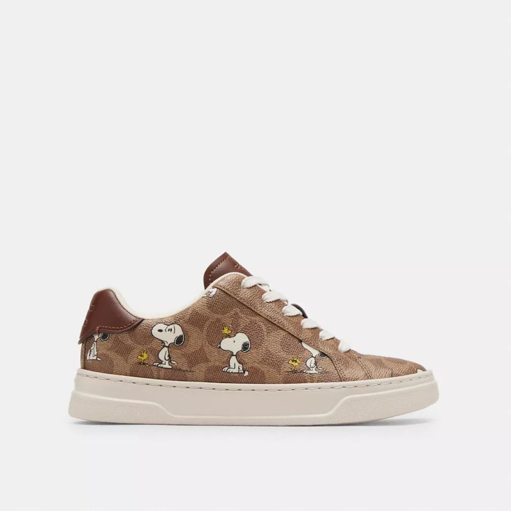 Coach X Peanuts High Line Sneaker In Signature Canvas With Snoopy Print Product Image