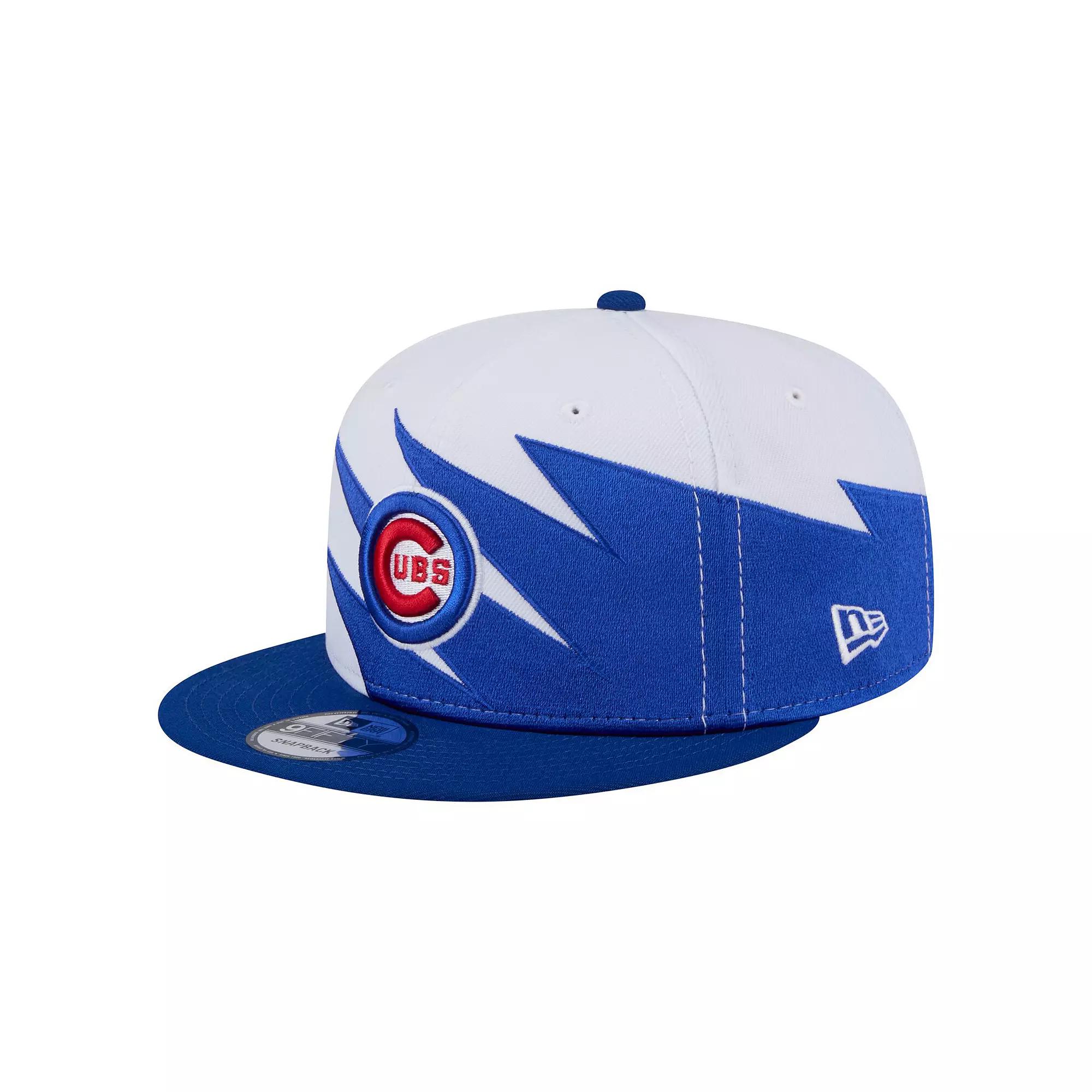Men's New Era Royal/White Chicago Cubs Jagged 9FIFTY Snapback Hat, Blue Product Image
