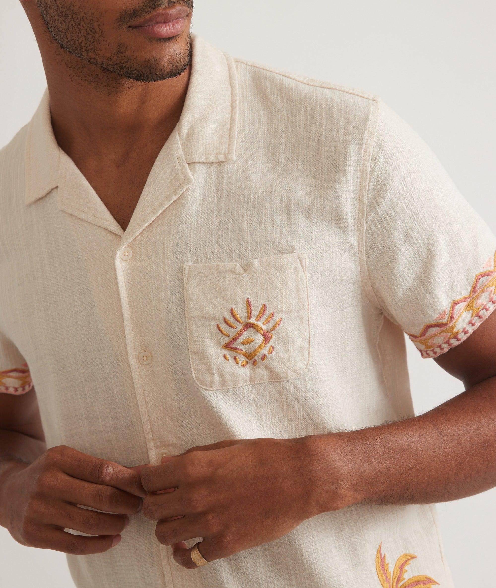 Stretch Selvage Embroidered Resort Shirt Product Image