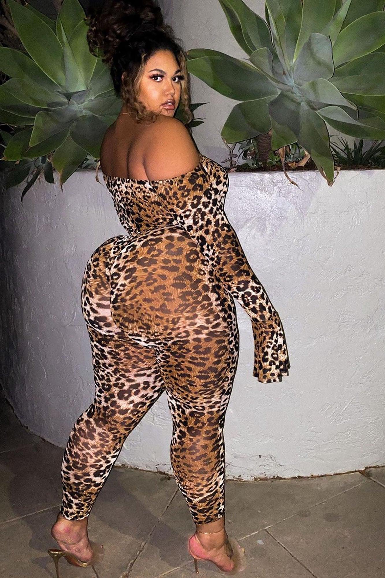 Feline Sexy Matching Set - Brown/combo Product Image