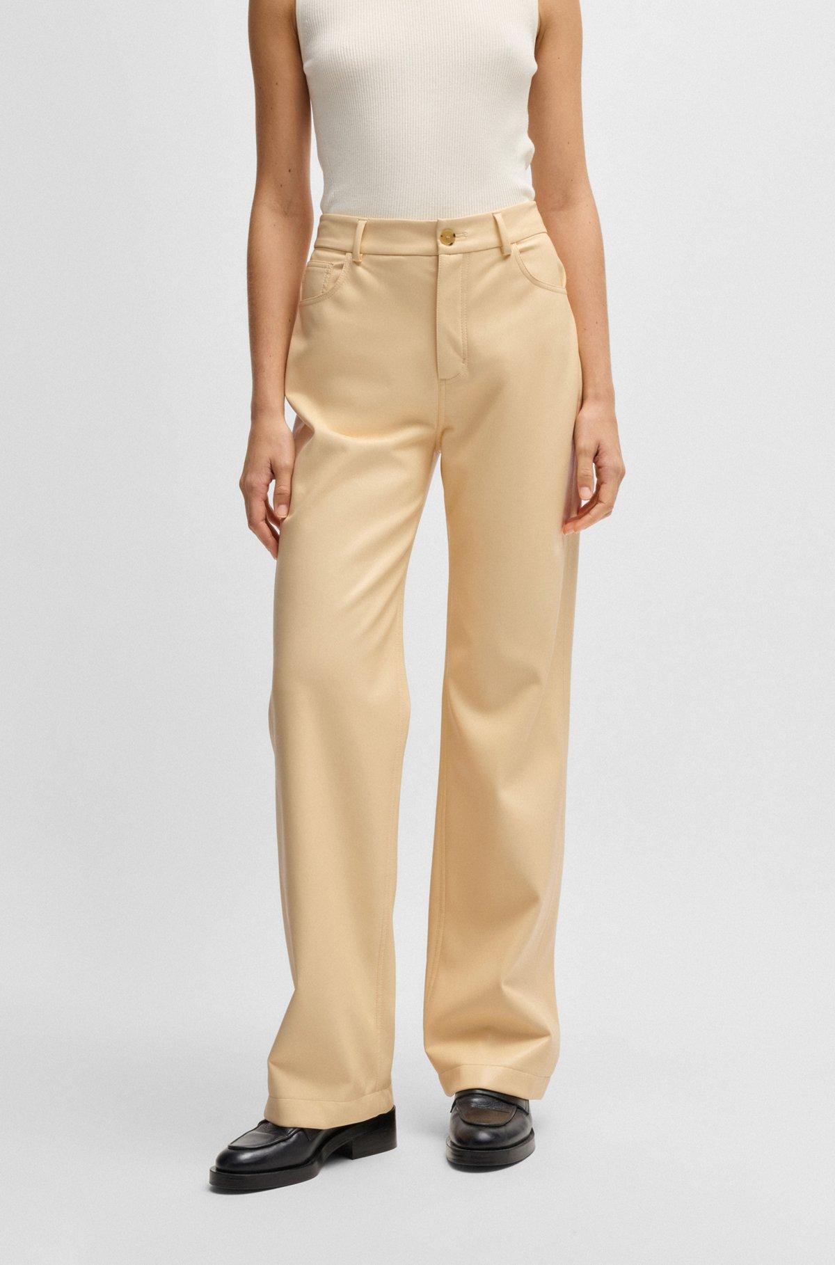 Five-pocket trousers in faux leather Product Image