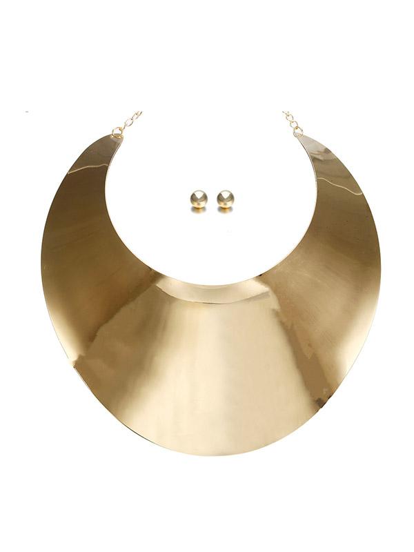 Geometric Necklaces Accessories + Earrings Accessories + Bracelet Accessories Three Pieces Set Product Image