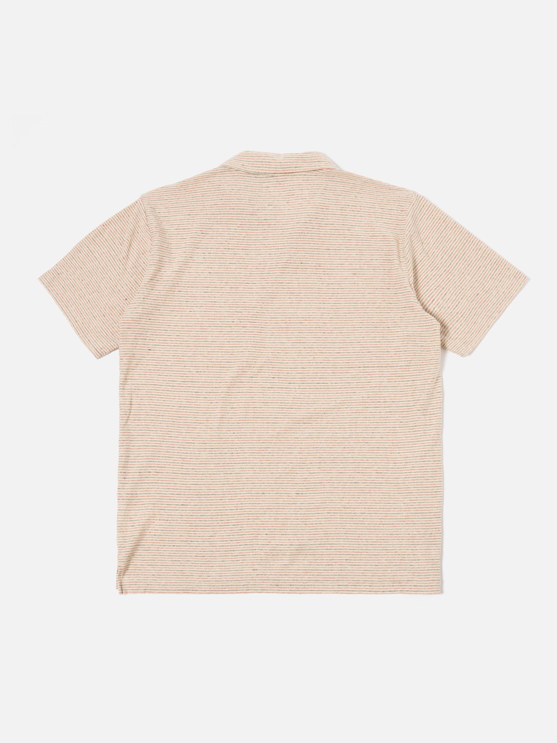 Ecru Stripe Lincot Jersey Loose Sweatshirt Product Image