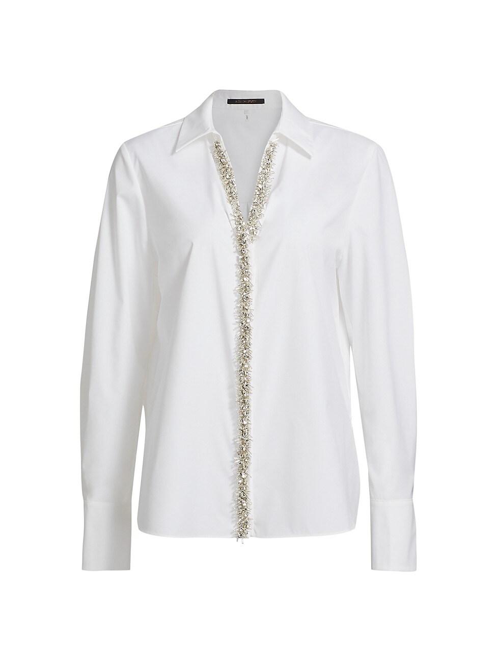 Womens Gabbay Embellished Cotton Blouse Product Image