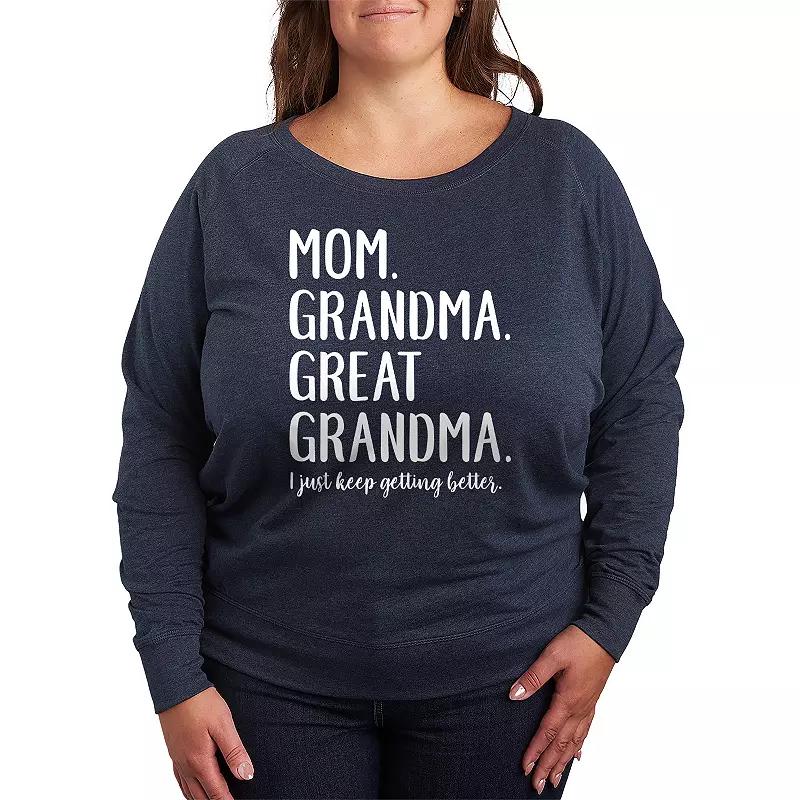 Women's Mom Grandma Great Grandma French Terry Long Sleeve Tee,  Product Image