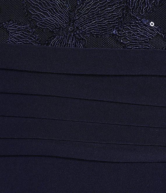 Le Bos Plus Size Embroidered 3/4 Sleeve Square Neck 2-Piece Jacket Dress Product Image