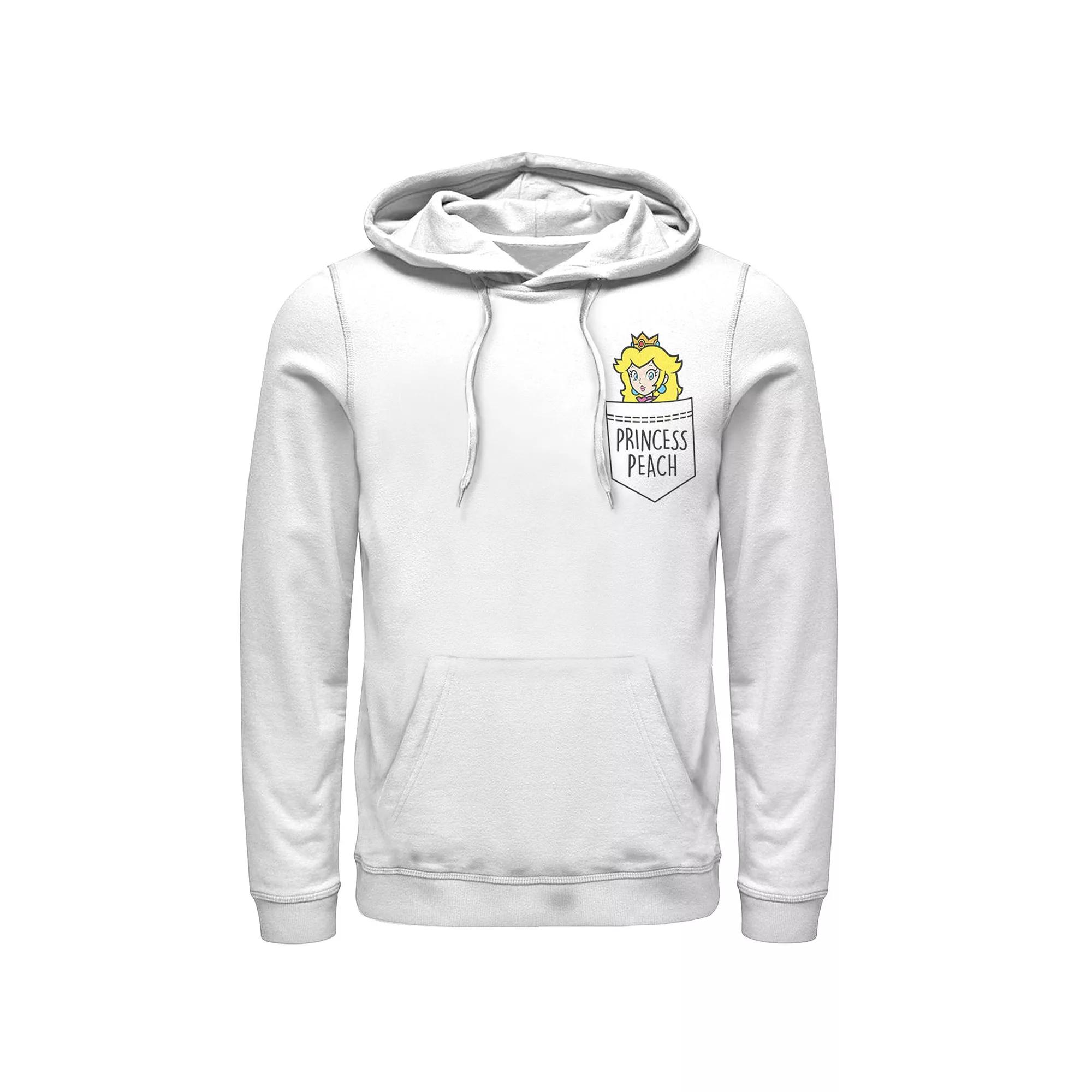 Men's Nintendo Super Mario Princess Peach Pocket Pull-Over Hoodie,  Product Image