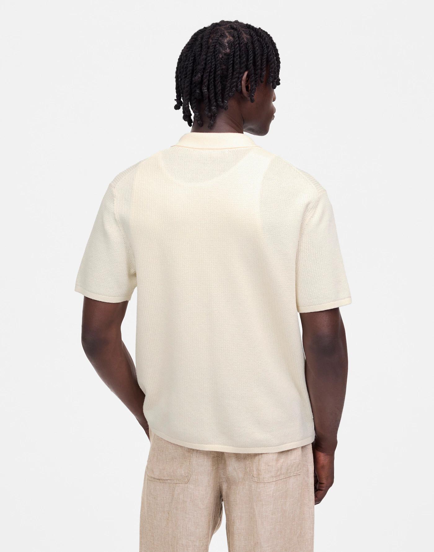 Tuck-Stitch Button-Up Sweater Polo Product Image